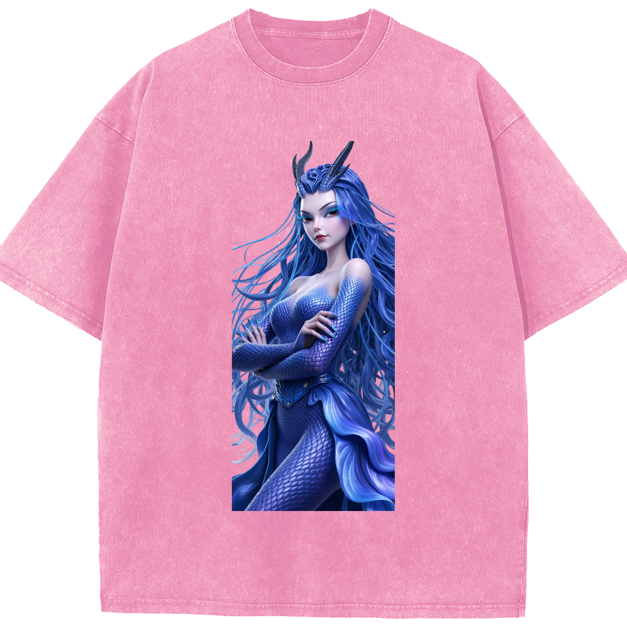 （画像用） Ne Zha 2 ナタ 魔童の大暴れ 綿100% ヴィンテージ風 半袖Tシャツ（フロントプリント）